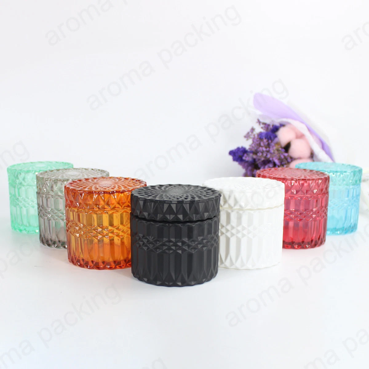 Hot Sale Decorative Glass Jar Candle Jar for Home Decoration