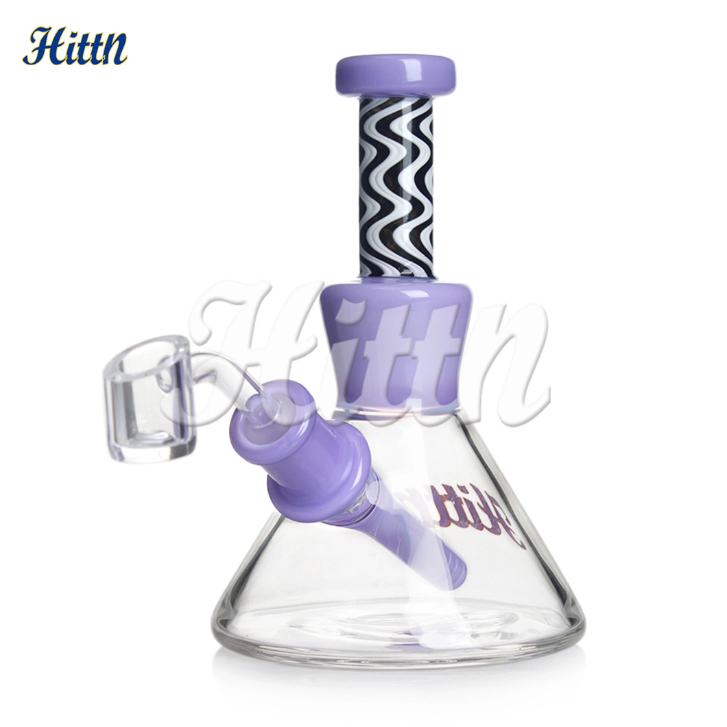 Fábrica de Navidad Promoción Hittn 6,5 pulgadas Mini tubo de agua americano Color vaso DAB Rig tubo de vidrio para fumadores