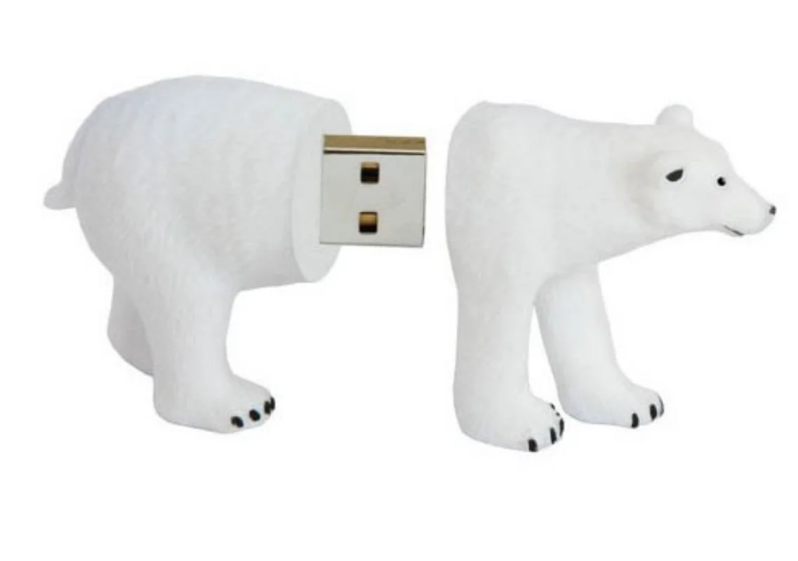 Polar Bear Shape Custom USB Flash Drive Take Custom Logo