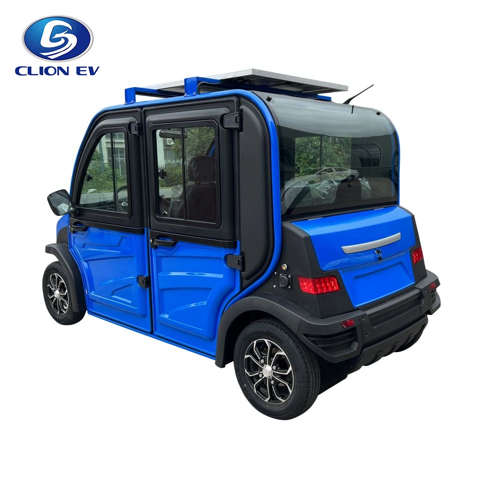 Air Conditioning Solar Panel Electric Mini Scooter Car 45km/H