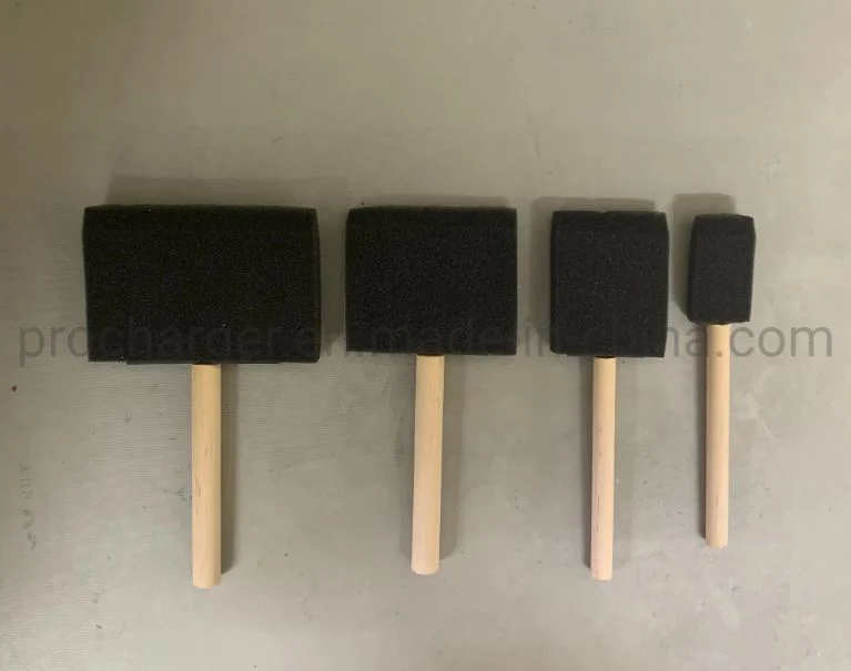 Factory Price 4" Foam Paint Brush with Wooden or Plastic Handle