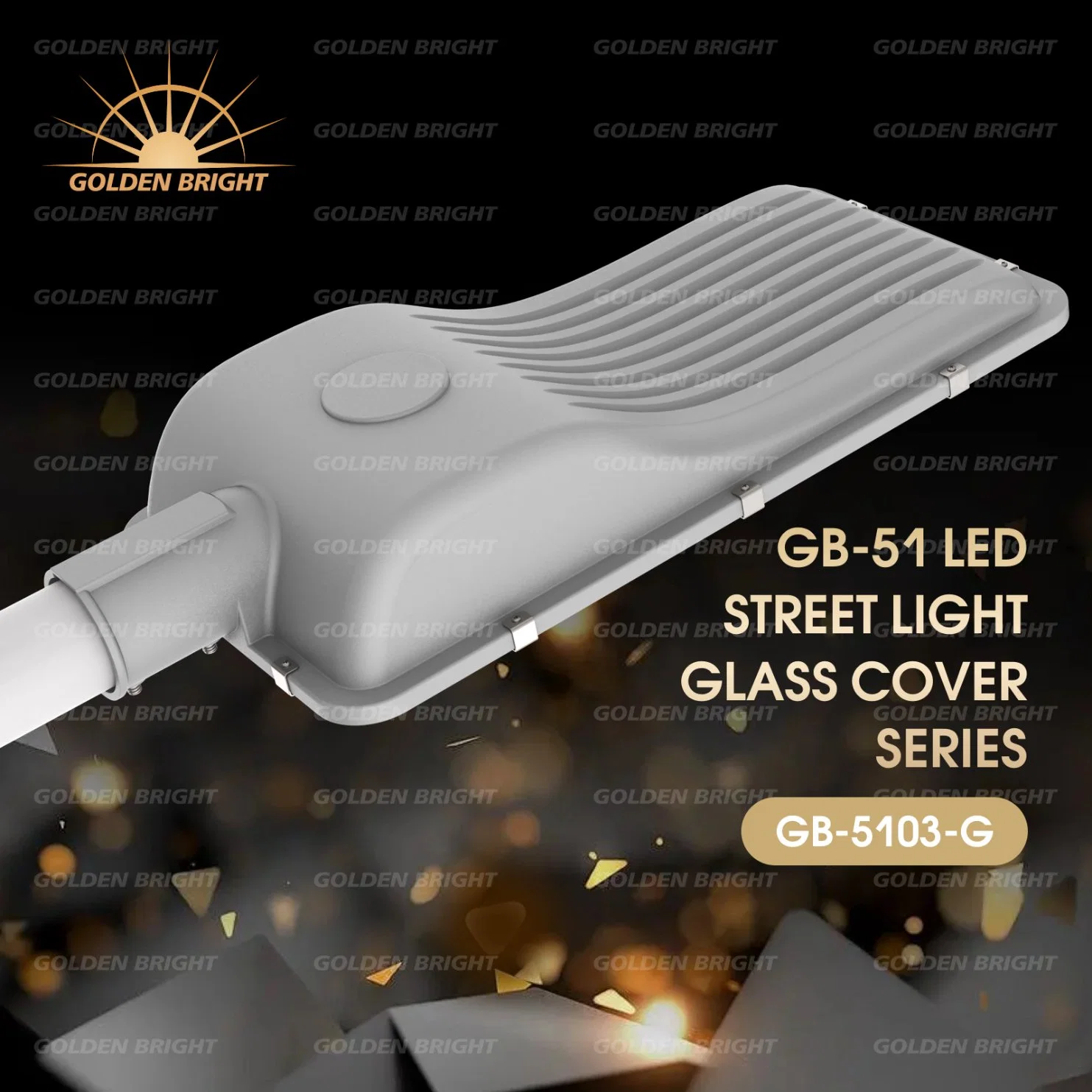 Lâmpada de alumínio Goldenbright Neutral para iluminação de rua Solar, aprovada pela CE LED