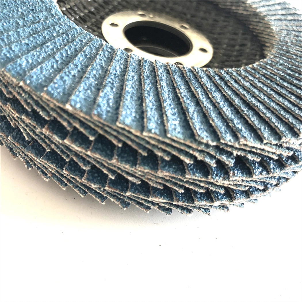 115mm Abrasive Sheet Aluminia Zironia Blue Flap Disc with High quality/High cost performance 