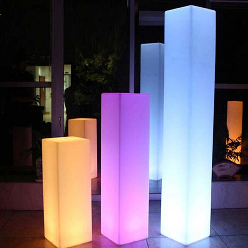 Iluminación de columna cuadrada LED para muebles de patio al aire libre de salón de belleza usados