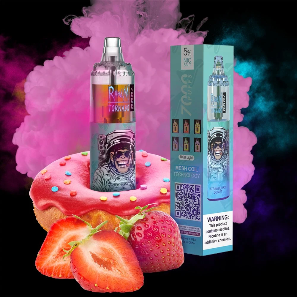 Großhandel/Lieferantspreis Fumot Randm Tornado 7000 Puffs mit RGB-Licht Einweg-Vape