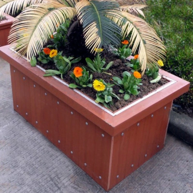 Factory Wood Plastic Composite WPC Flower Pot Garden Pot