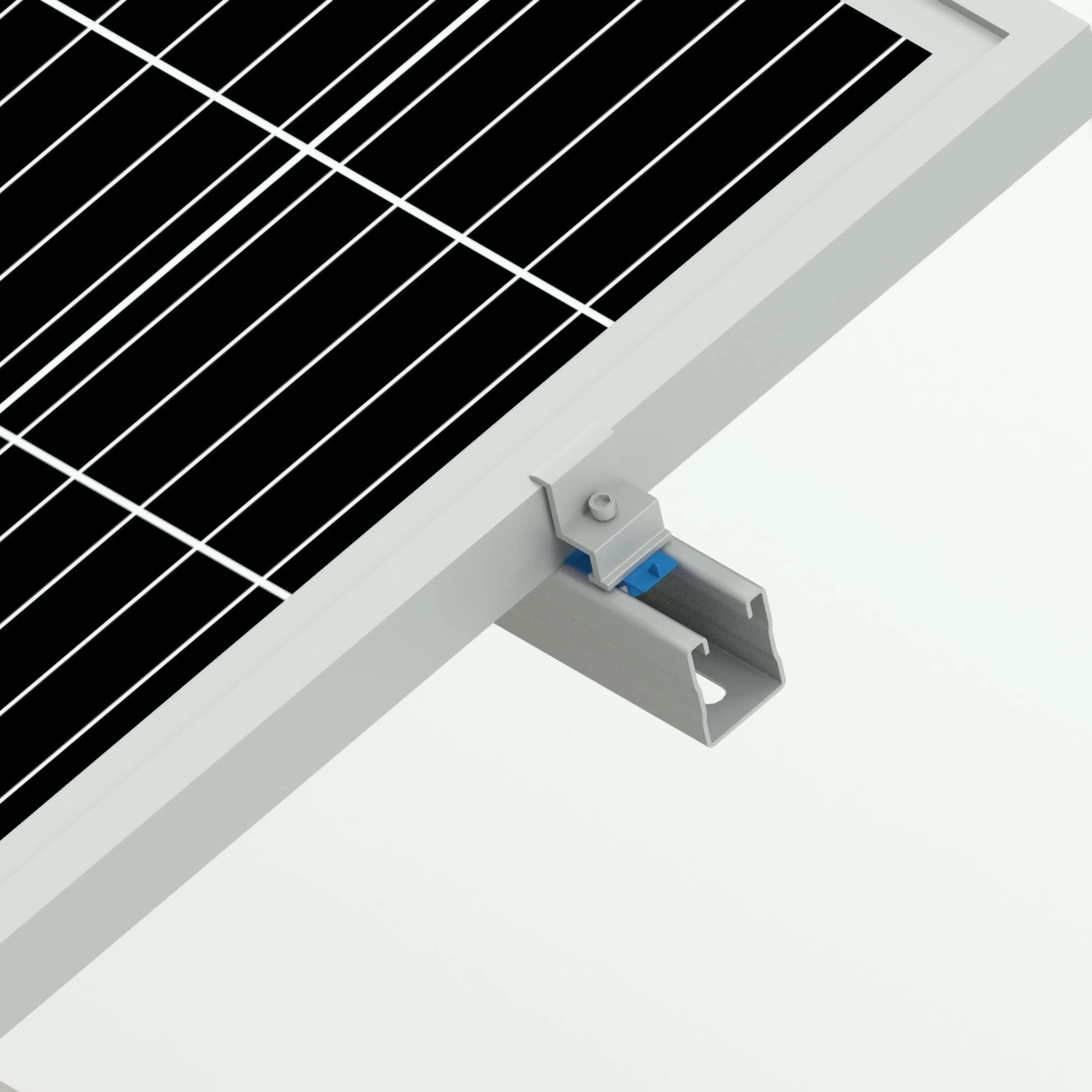 Abrazadera de mediados de aluminio para el sistema de montaje de la energía solar