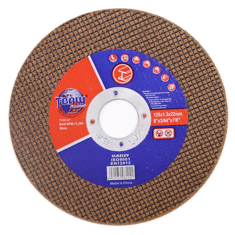 T41 125X1X22mm Flat Shape Cutting Wheel Metal Super Thin Cutting Disc