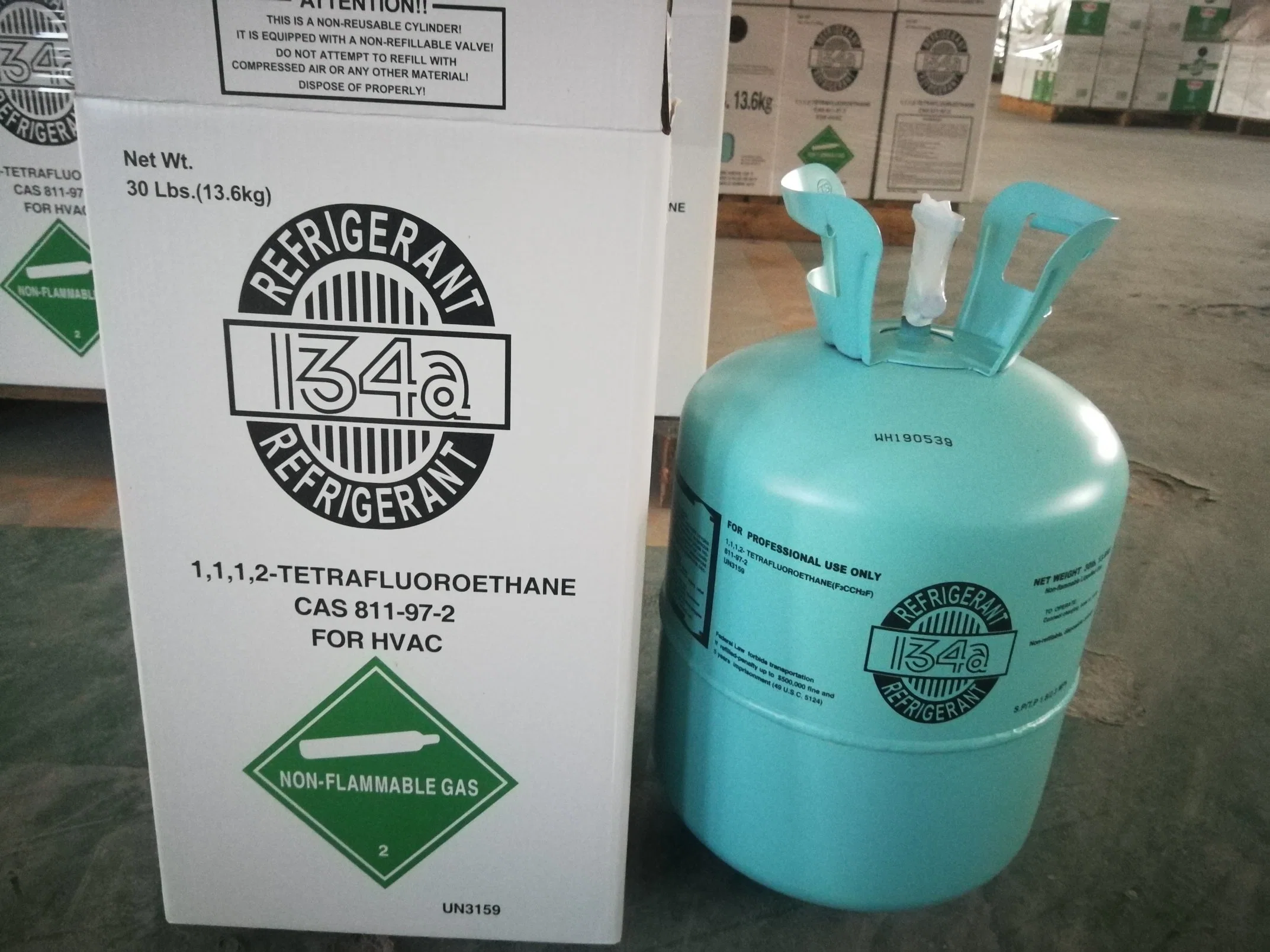 100% de pureza mejor directamente de fábrica vender refrigerante R134 gas R134A