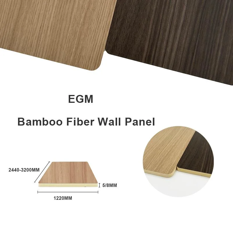 Bambú de alta densidad Panel Revestimiento Bambú Carbón Chapa de madera