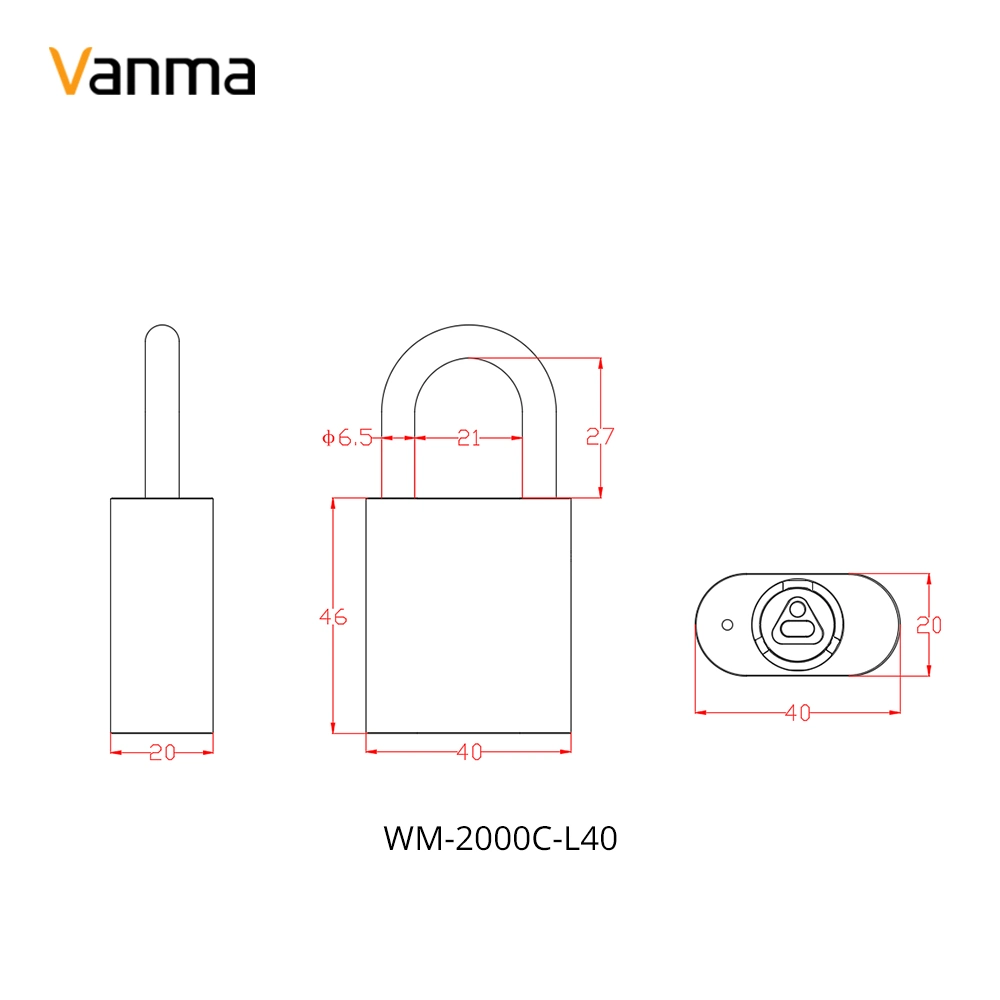 Jwm Padlock with Master Key Access Control for Airport Application Vending Machines ATM Locks