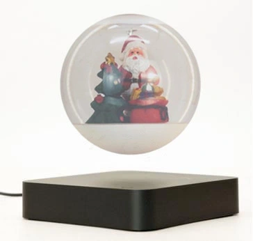 Venta en directo Regalos promocionales Levitación magnética Escritorio flotante transparente bola de Navidad Regalo corporativo único