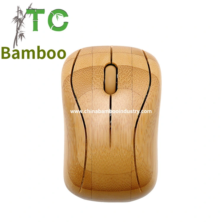 Souris sans fil Bamboo Hotsale, ergonomiques calme les souris, Ordinateur portable avec port USB de la souris Nano récepteur