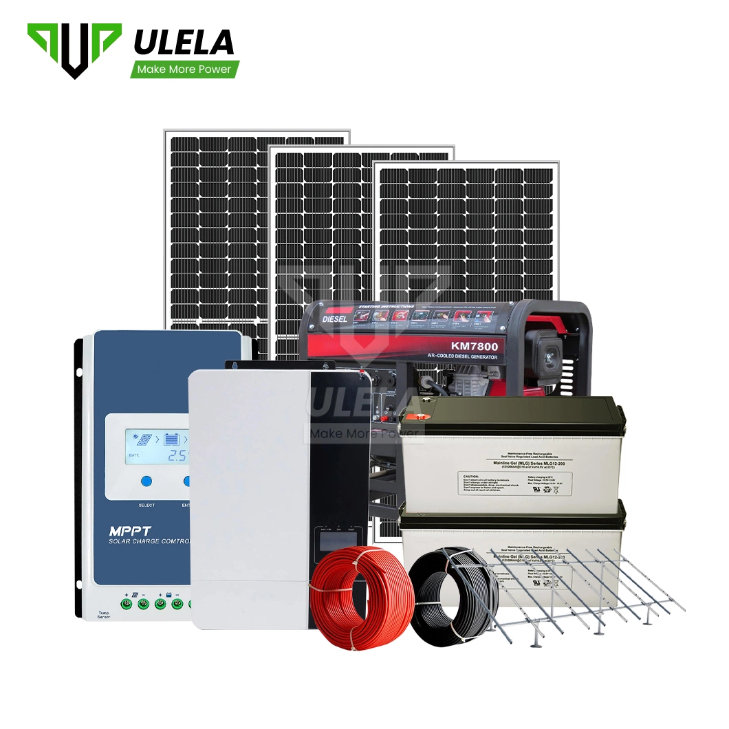 Ulela 6 Kw Solar System Fabricators off The Grid House Solar Systems China PV-Diesel Hybrid Energy Power Generation