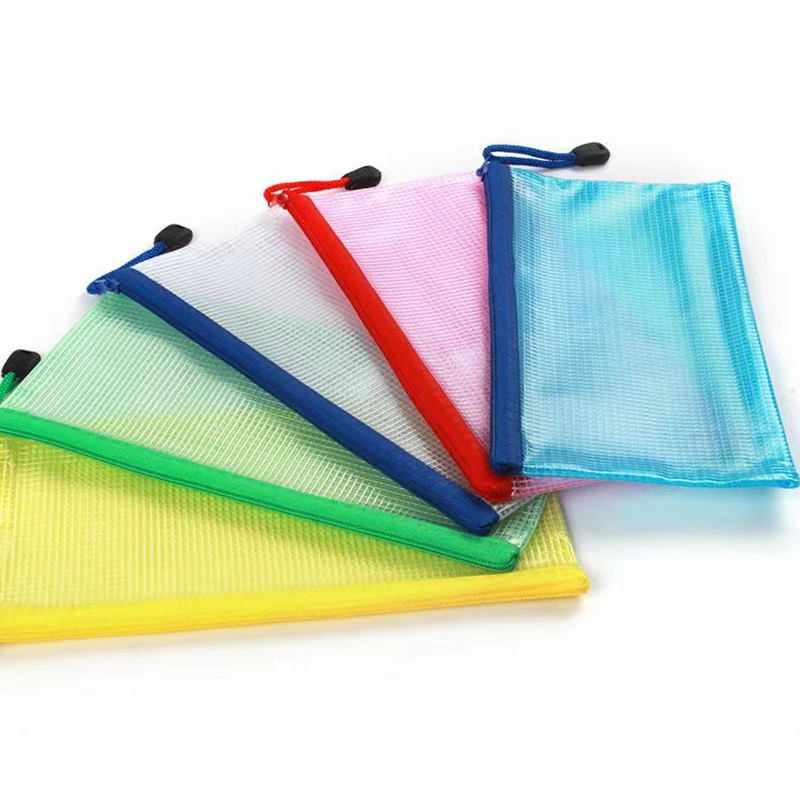 Zipper File Bag Zipper Mesh Bag Board Game Storage Bag PVC File Bag Office Supplies Storage Bag