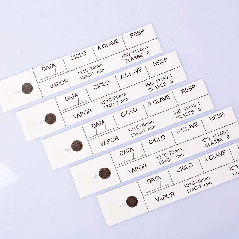 121 Degrees 20min/134 Degrees 4min/132degrees 4min Three Type Steam Sterilizer Chemical Indicator Strip Sheet