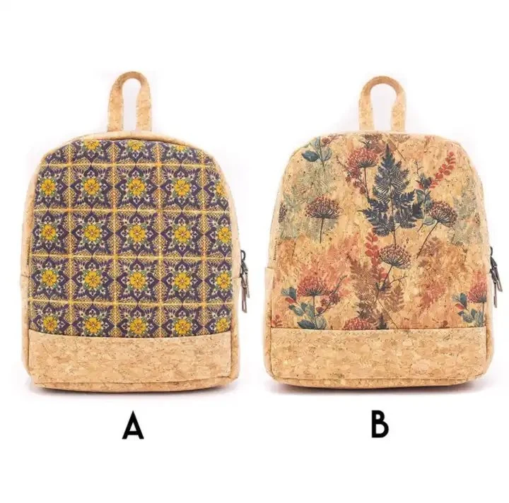 Customize Printed Cork Backpack for Women Daily Life Backpack Cork Bag