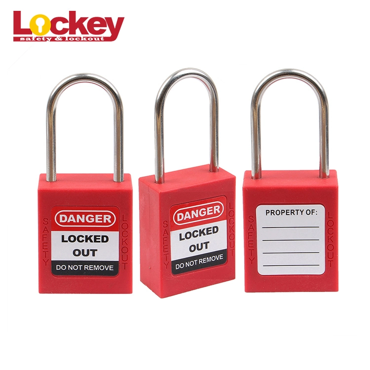 Seguridad Loto Lockey candado de acero inoxidable con coloridos cuerpos