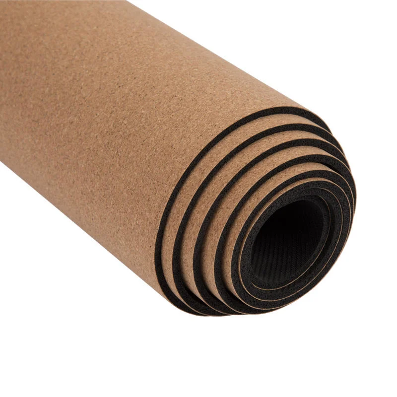 Shengde Wholesale/Supplier High quality/High cost performance Private Label Logo Non Slip Eco Cork Rubber Yoga Mat with Logo Print