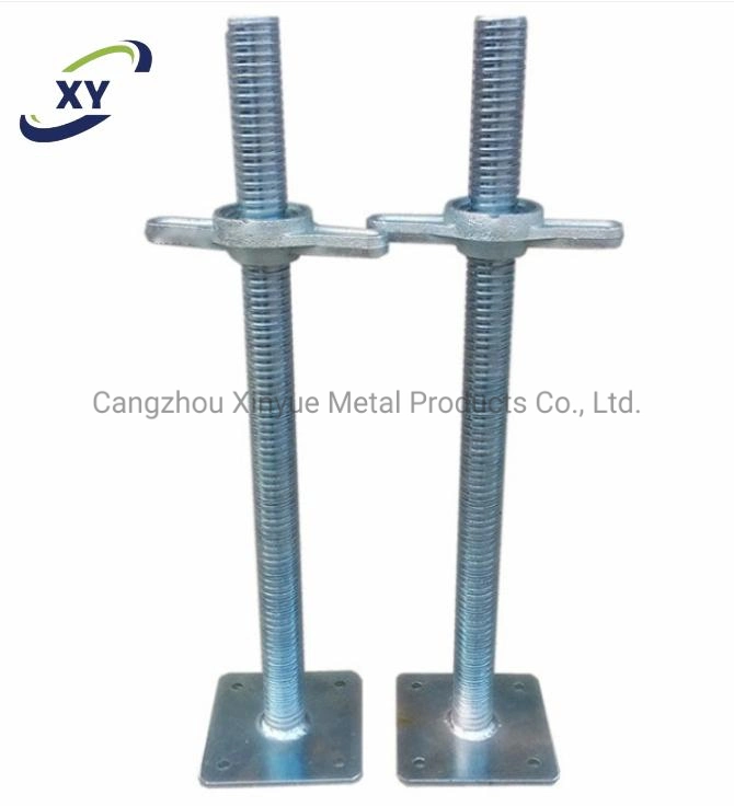 China Factory Scaffolding Formwork System Adjustable Screw Steel Base Jack with Nut 32/36/38/40/42mm