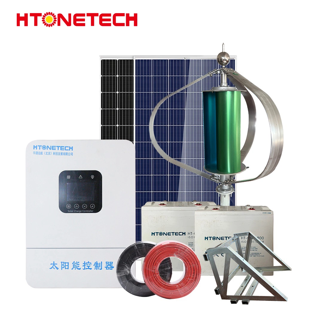 Los paneles solares Mono Htonetech turbina eólica de 500 vatios de generación de electricidad de China utilizando el sistema de bombeo de agua de la energía eólica con la generadora de energía solar portátil Wind