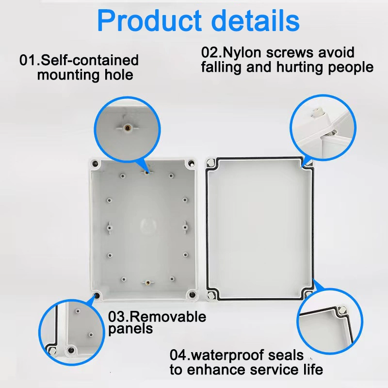 Resistente al agua IP66 caja de empalmes eléctricos Plaza de la caja de conexión de cable Caja adaptable