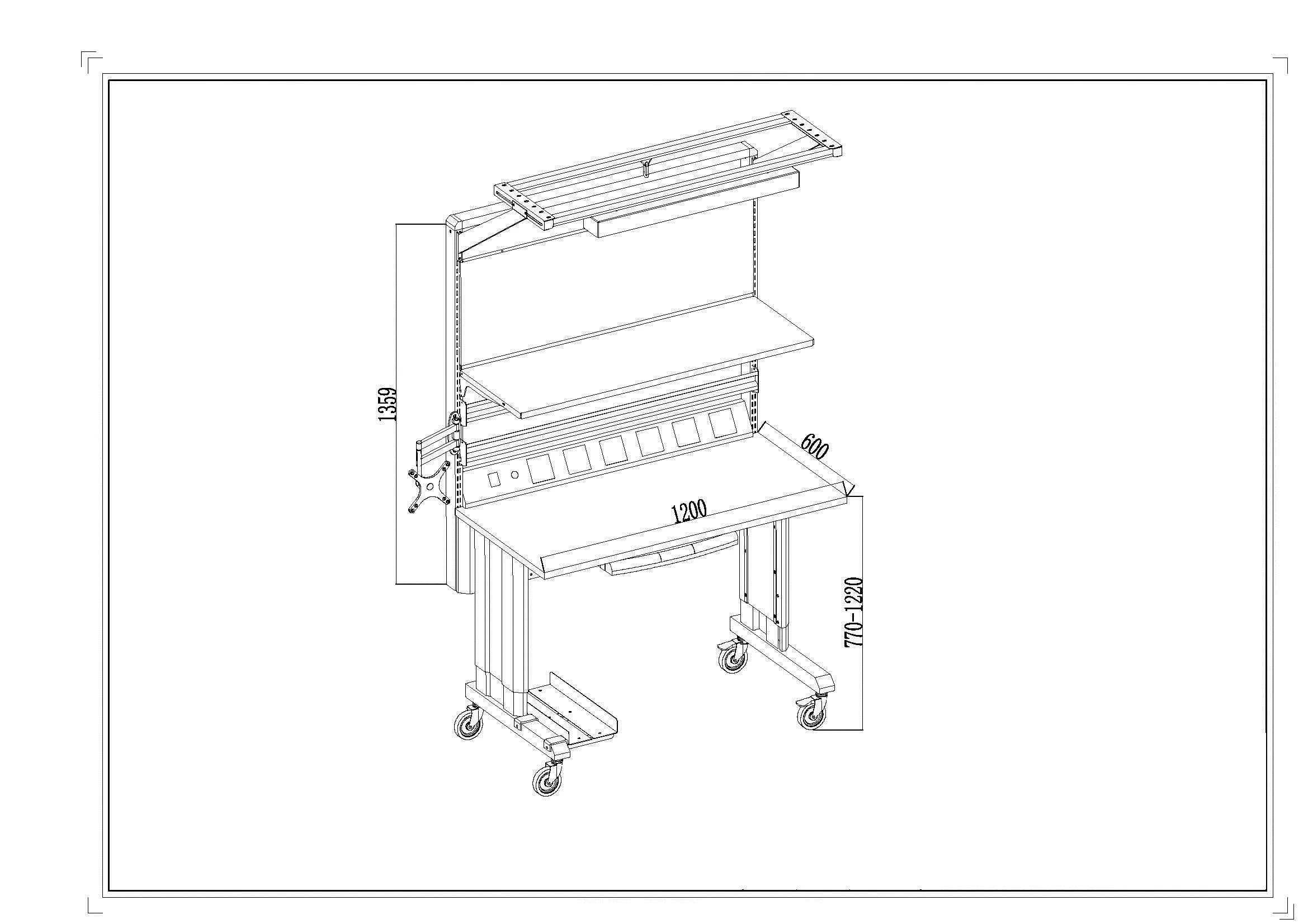 Antistatic Workstation Adjustable Stander ESD Heavy Duty Workbench Saw02