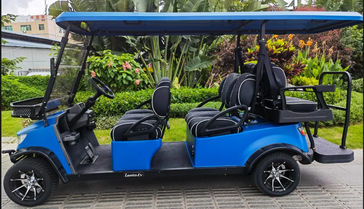 4+2 Factory Sale 5kw Motor off Road Electric Golf Car with Disc Brake CE and DOT Electric Car Golf Cart