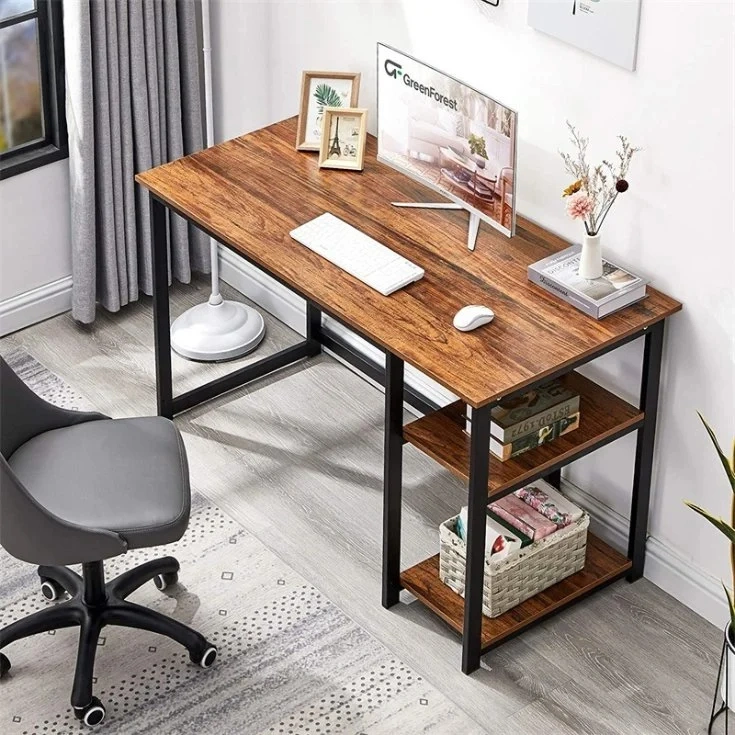 Furniture Factory Supply Student Computer Desk Wooden Table Metal Leg Office Desk