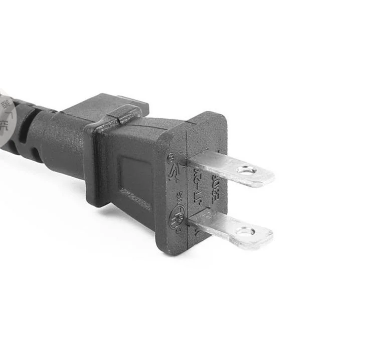 NEMA 1-15p Ersatz-Elektrodraht Schwarzes Kabel 3m 2m 1m Netzkabel mit Karabiner