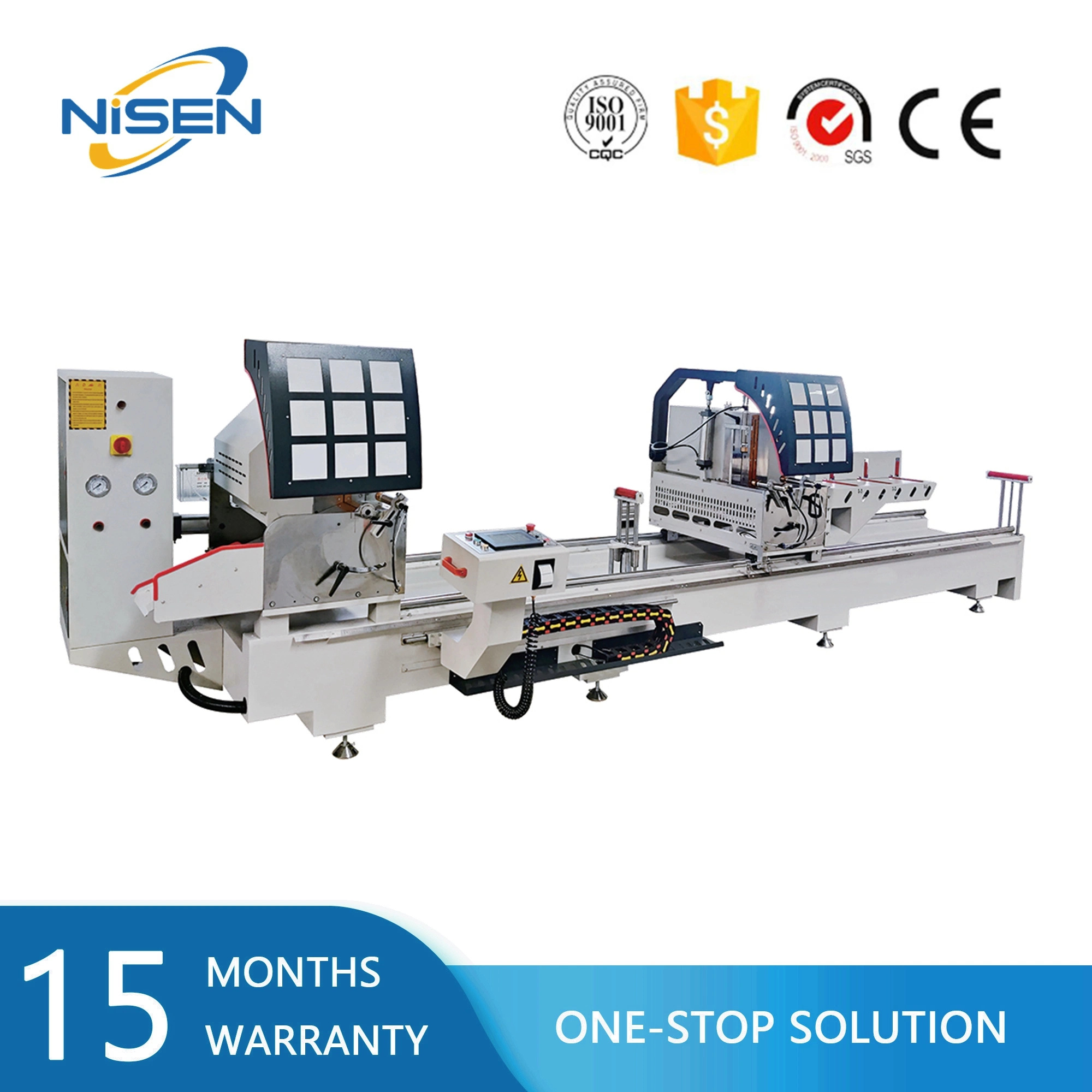 CNC Machinery for Making Build Aluminum UPVC Window Door CNC Double Head Precision Cutting Saw Nisen Ljz2s-550*4200