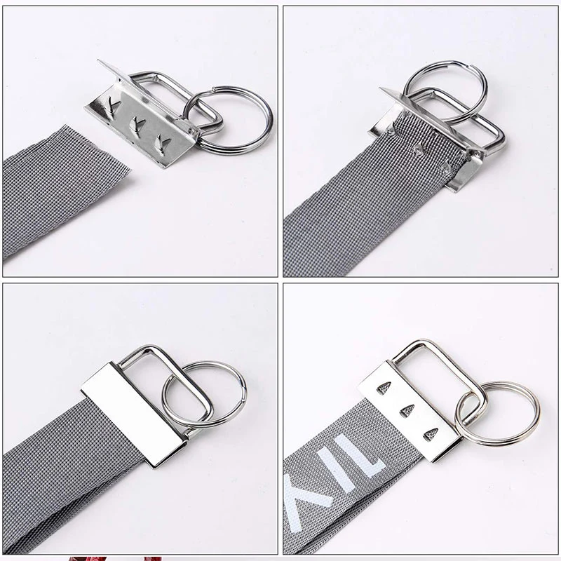 32mm Metal Key Fob Hardware Keychain Wristlet with Split Ring