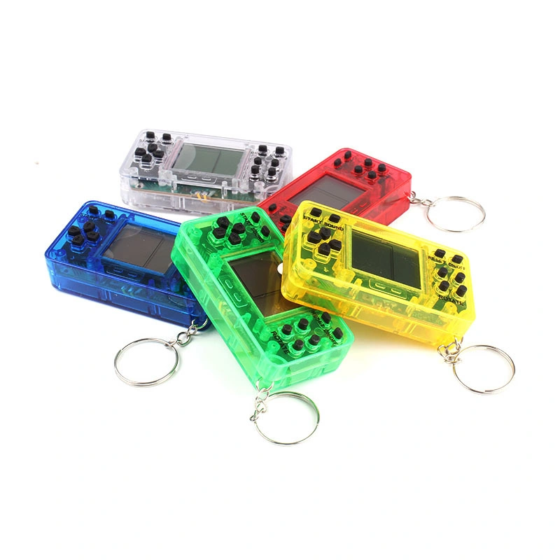 Pocket Tetris Mini Video Game Machine Key Pendant Toy