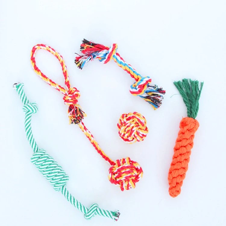 Pet Toy Resistanted Dog Chewing Indestructible Cat Bite Cotton Rope Bones