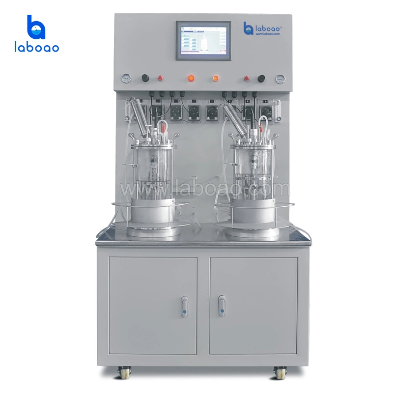 Laboao Basic Multi Parallel Glass Bioreactor Fermenter Jacketed Bench Top Bioreactors