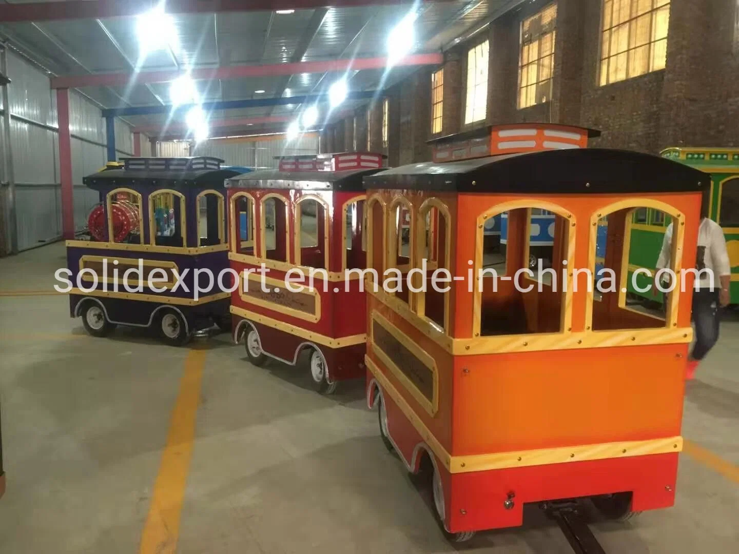 Paseos en el parque de diversiones tren eléctrico de Thomas Trackless Fabricante de venta