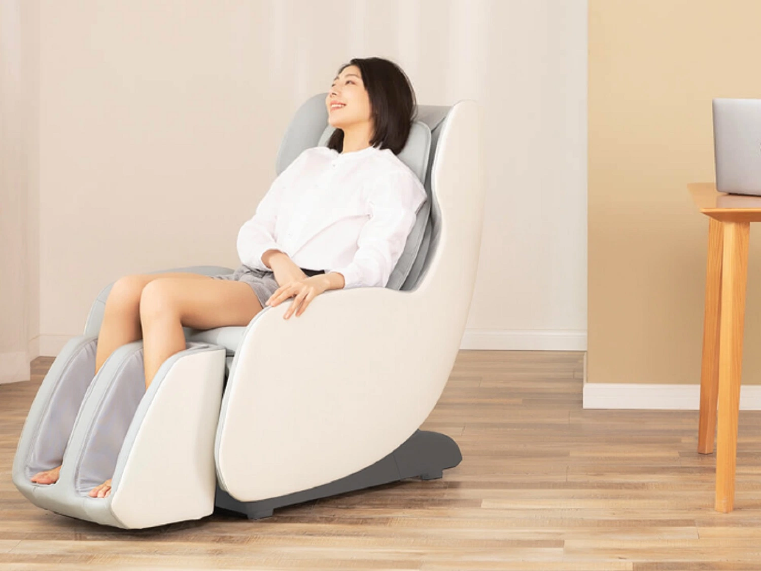 L Shape Full Back and Neck Shiatsu Zero Gravity Home Style Mini Xiaomi Brand Infrared Massage Sofa Massage Chair with Foot Massager