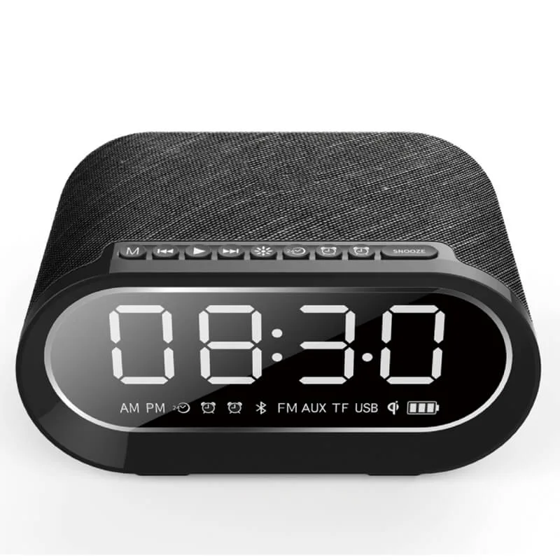 Bluetooth Speaker Portable LED Digital Display Alarm Clock Bt Speaker FM Radio