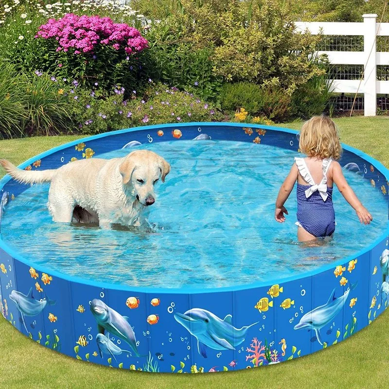 Manufacturers Supply Pet Pool PVC Folding Pet Bath Tub Pet Supplies Grooming Cleaning Dog Pool Swimming Pool