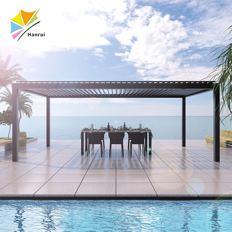 Comercio al por mayor techo eléctrico automatizada de Louvered Pérgola exterior Gazebos sombrillas