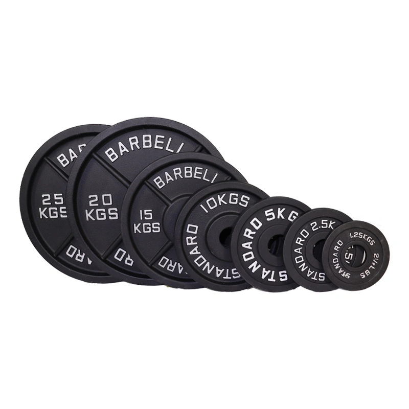 Black Painting Cast Iron Weight Plate Gym Equipment for Fitness
