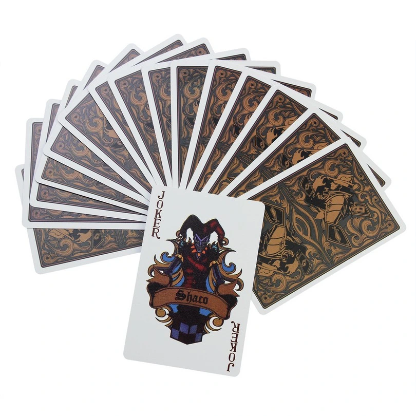 China Lieferant Double Deck Kunststoff Spielkarten Custom Printed Kunststoff Poker-Spielkarte