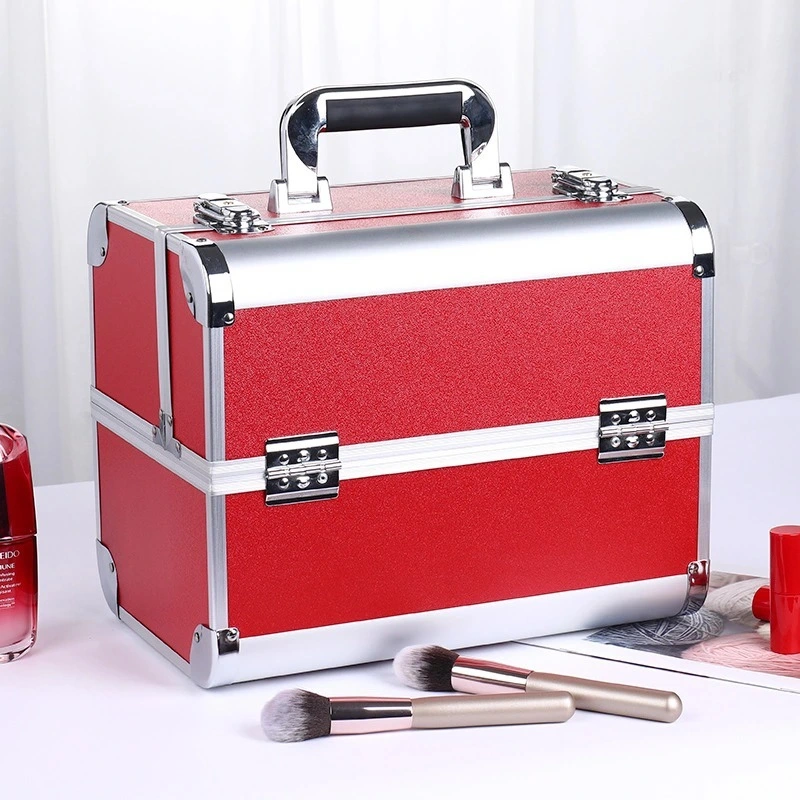 Portable 2 Layer Cosmetic Case Makeup Box