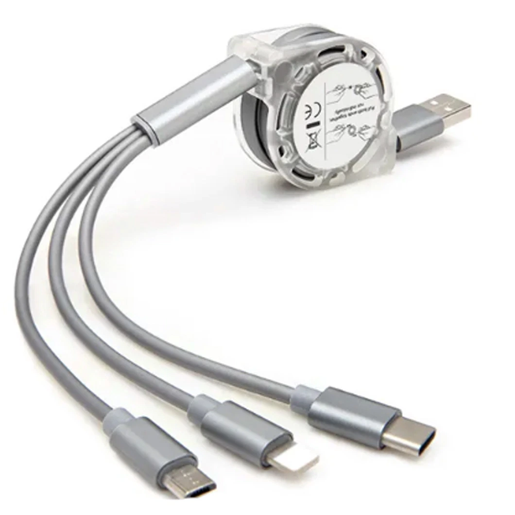 Mobile Phone Retractable 3in1 USB Charging Cable