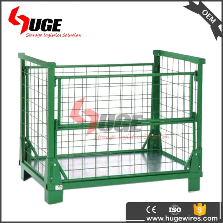 Great Quality Transport Crate Transparent Large Metal Pallet Cage Foldable Wire Container