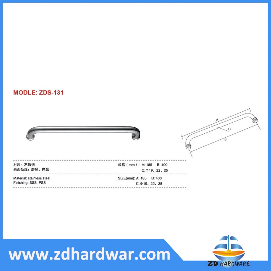 Bathroom Handles Stainless Shower Glass Door Pull Fittings Hardware Accessories