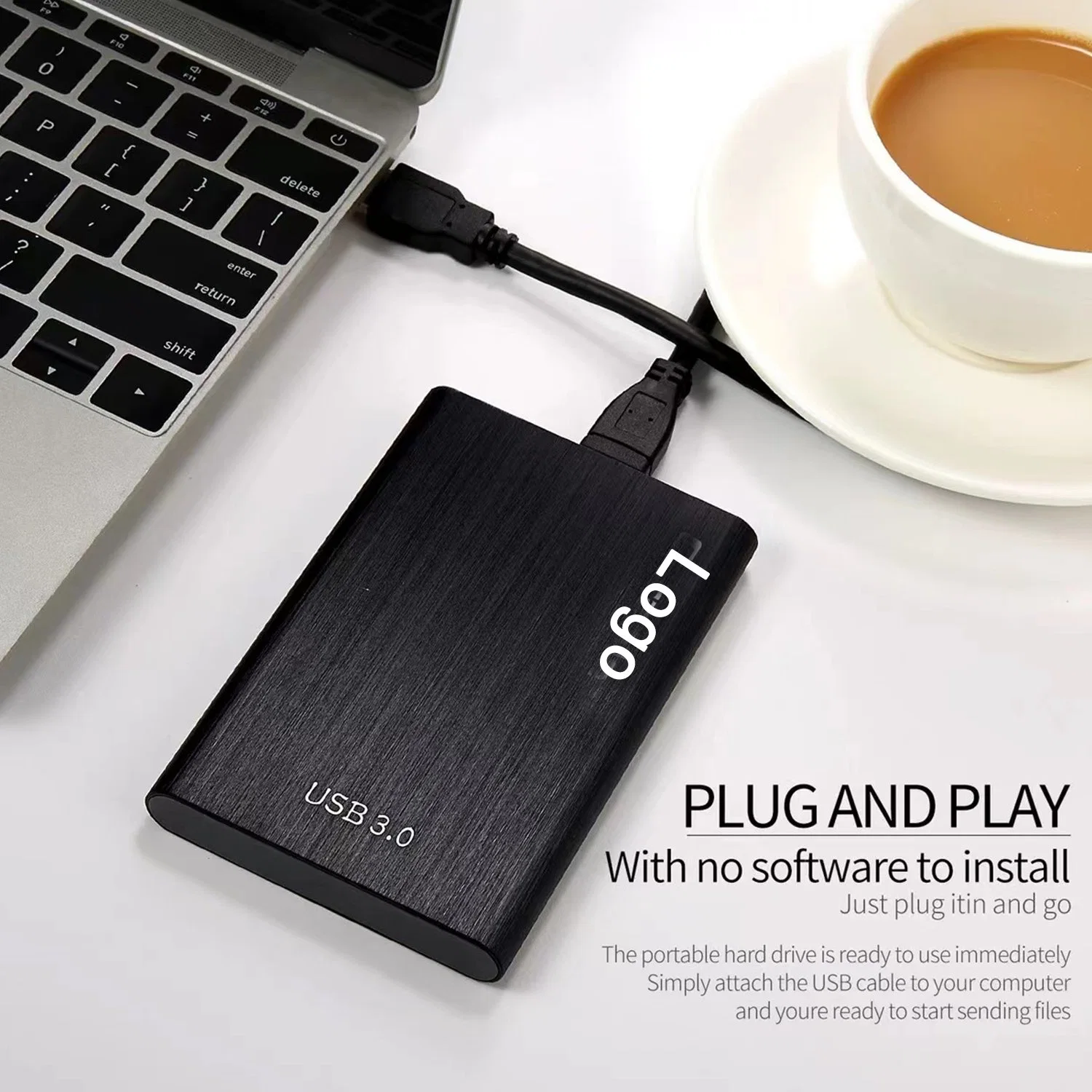 Portable 2.5 Inch HDD 500GB 1tb 2tb USB 3.0 Hard Disk Drive (Logo can Customize in Bulk) 2.5" External Hard Drive for PC Computer Desktop Laptop