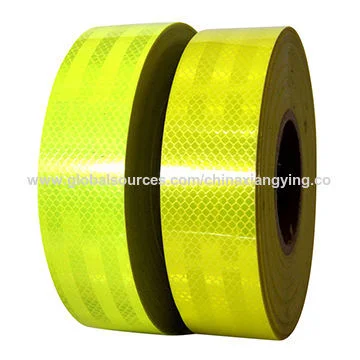 Verde fluorescente PVC reflectante de seguridad de producto, producto de advertencia en carretera.