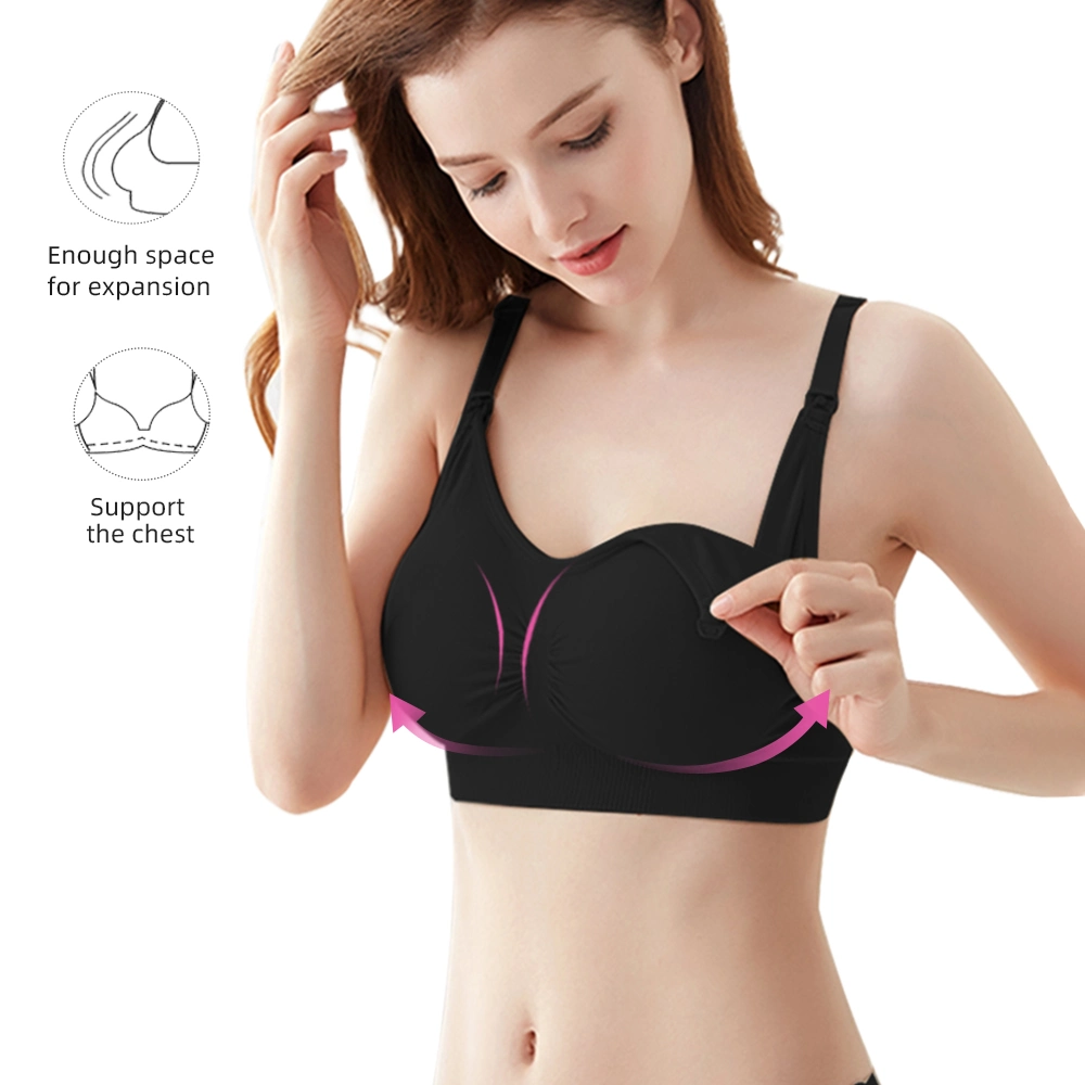 S-Shaper Wholesale/Supplier Pregnant Women Maternity Nursing Bra Front Closure Seamless New Style Feeding Breast Bra