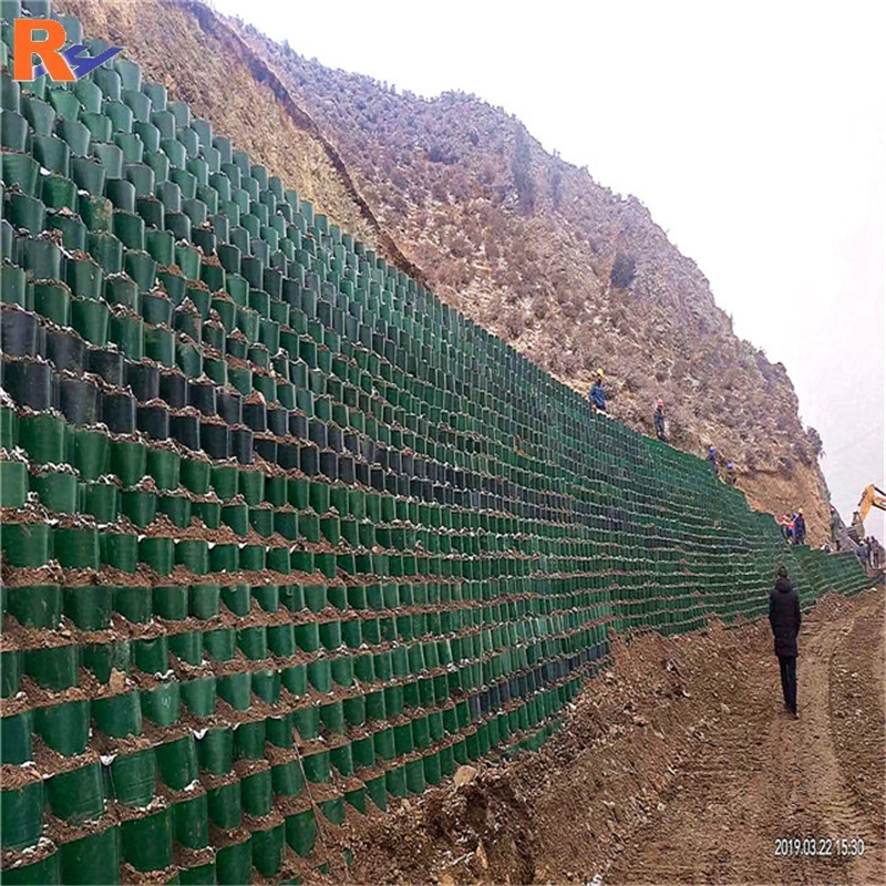 Green Color Smooth 1.2mm Geocell and Geotextile for Road Reinforcement